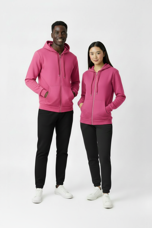 Pink zip up hoodie