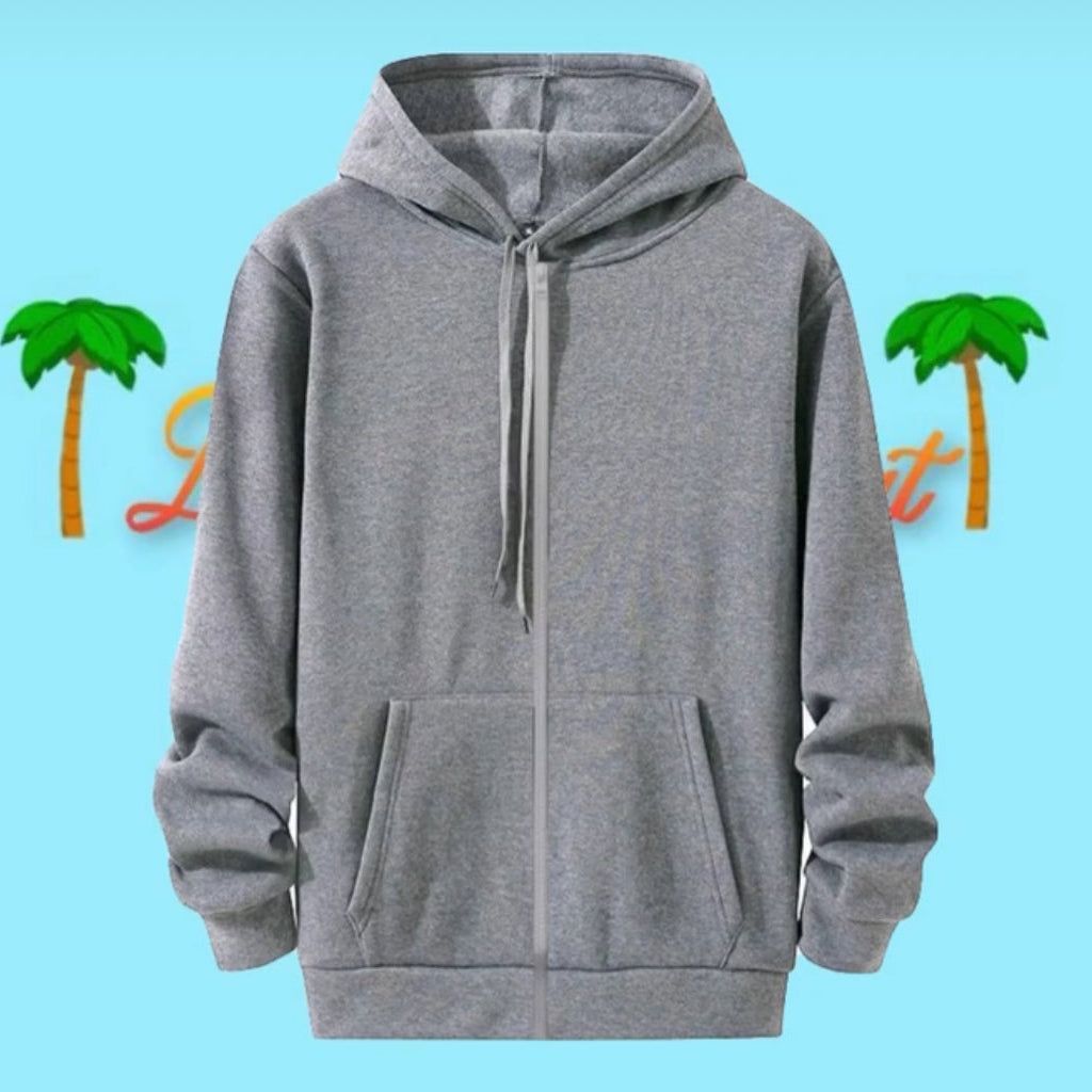 Light gray zip up hoodie