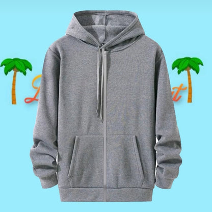 Light gray zip up hoodie