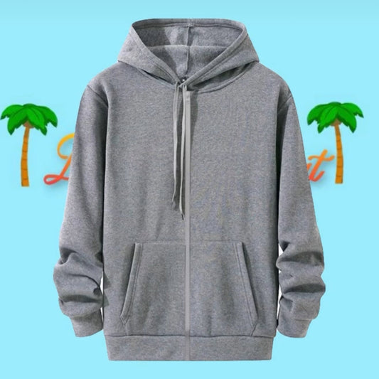 Light gray zip up hoodie