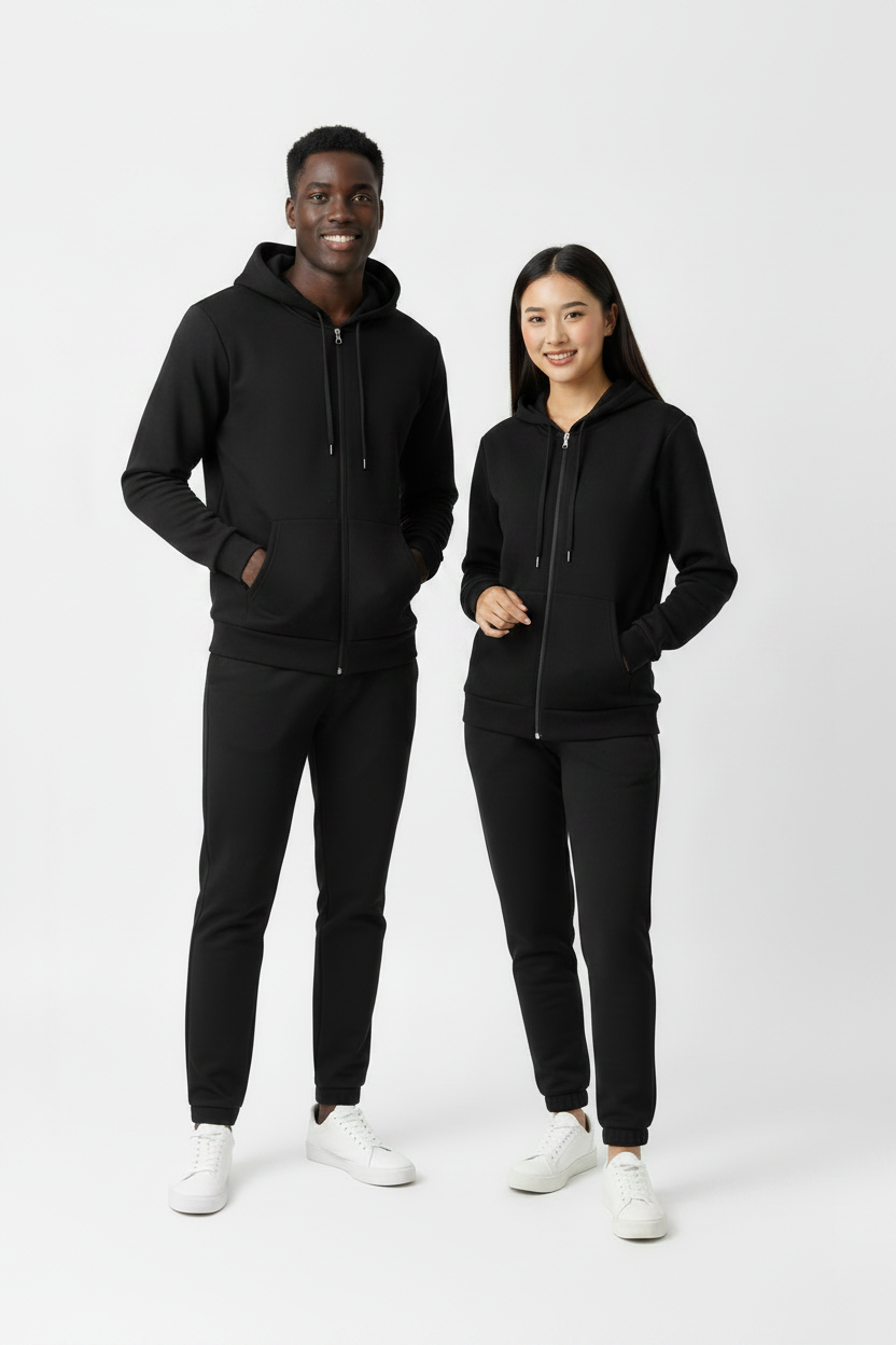 Black zipper hoodie
