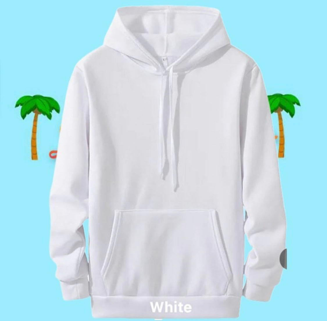 White pullover hoodie