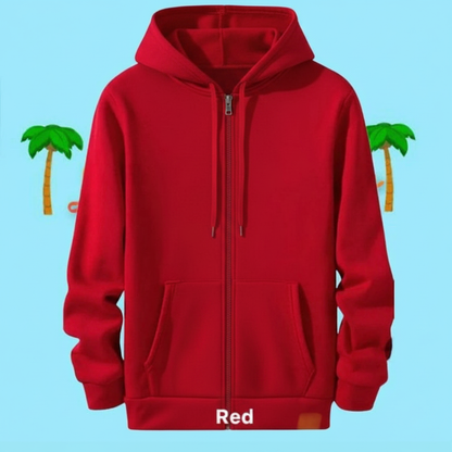 Red zipper hoodie