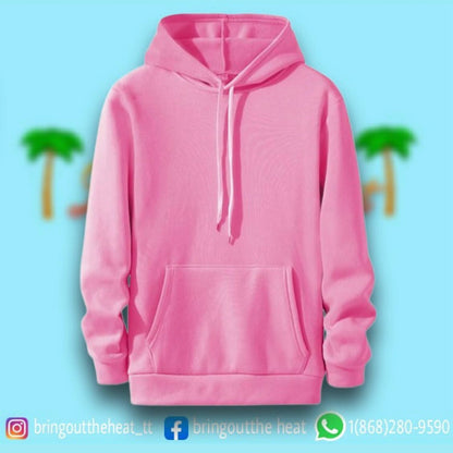 Pink pullover hoodie
