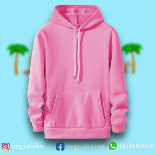 Pink pullover hoodie