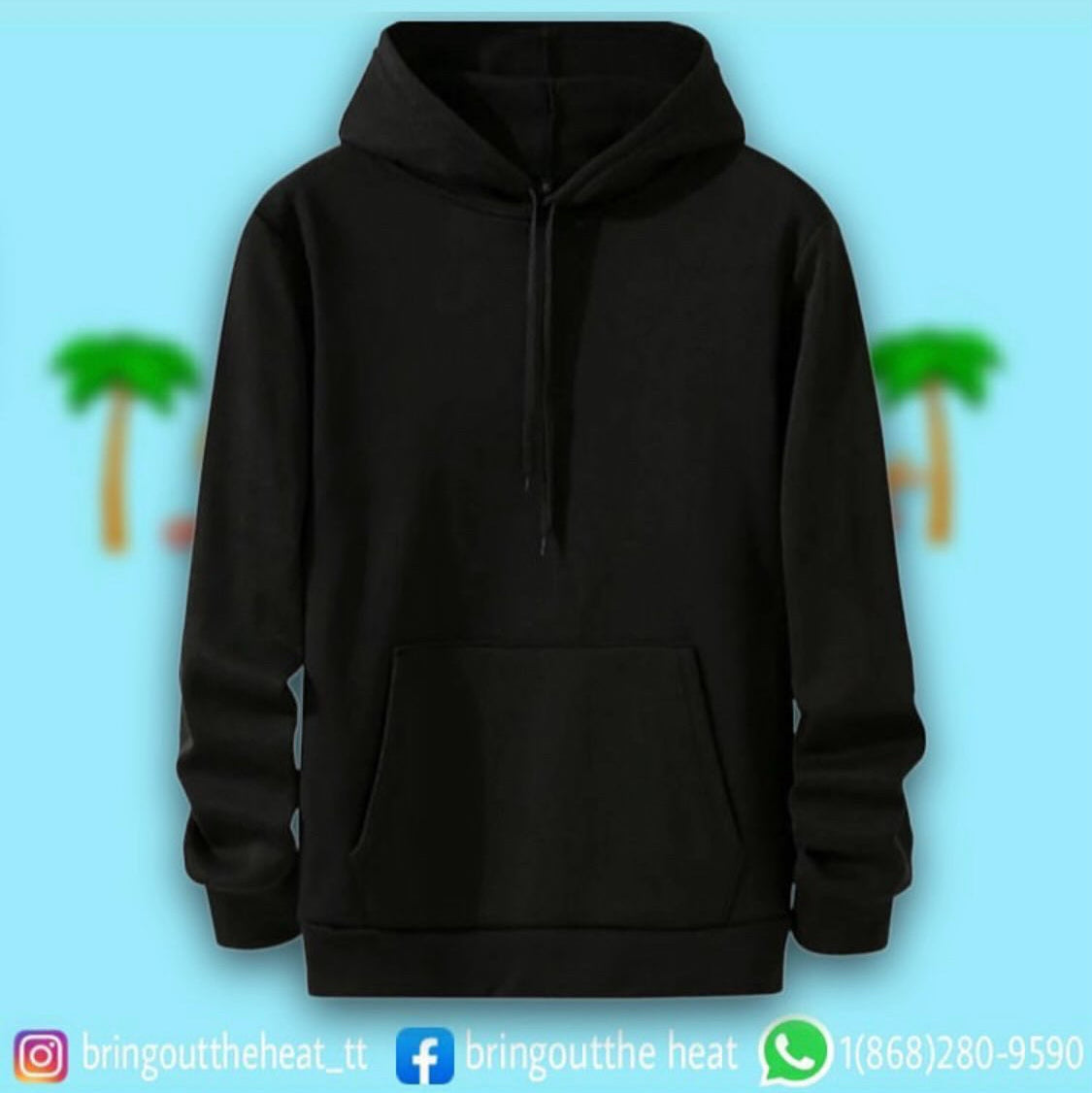 Black pullover hoodie